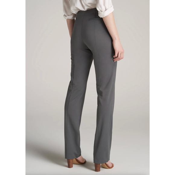 AMERICAN TALL Slim Straight Leg Dress Pants Slate Gray {3Q32} - Picture 5 of 5